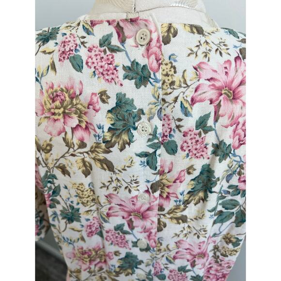 Tanner Collection Vintage Romantic Floral Print Blouse Size 12 - Picture 5 of 9